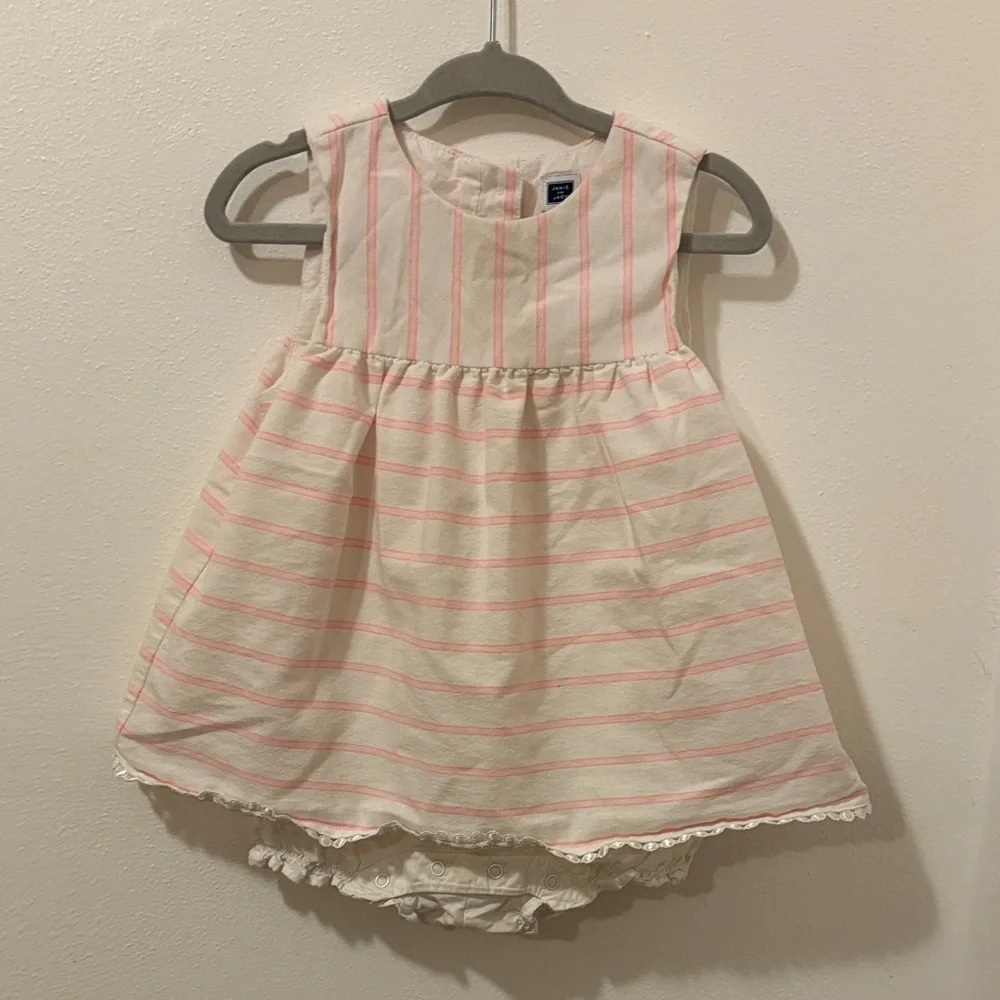 Striped Pink and White Baby Dress